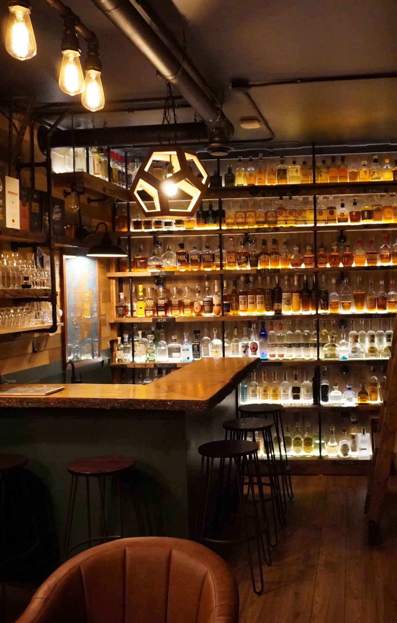 A picture of the bar inside the repo room for dram adventure.